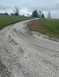 April 2024 graveling driveway